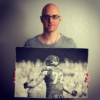 Michael Bennett signed original pencil artwork by Keegan Hall