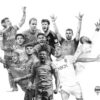 Seattle Sounders Best XI pencil artwork by Keegan Hall