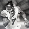 Michael Vick pencil artwork by Keegan Hall